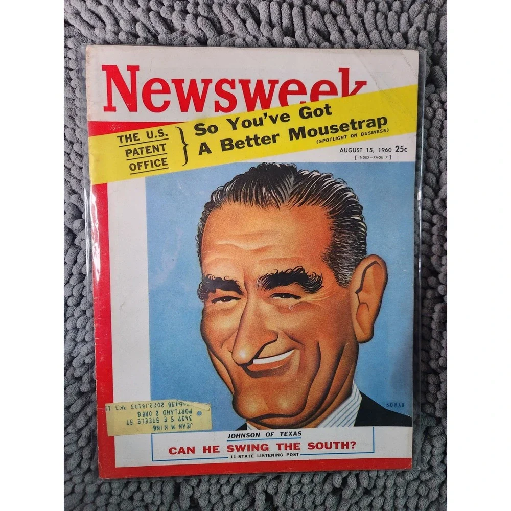 Newsweek Magazine Aug 15 1960 LBJ-Can He Swing The South? Abortion‎ Racket